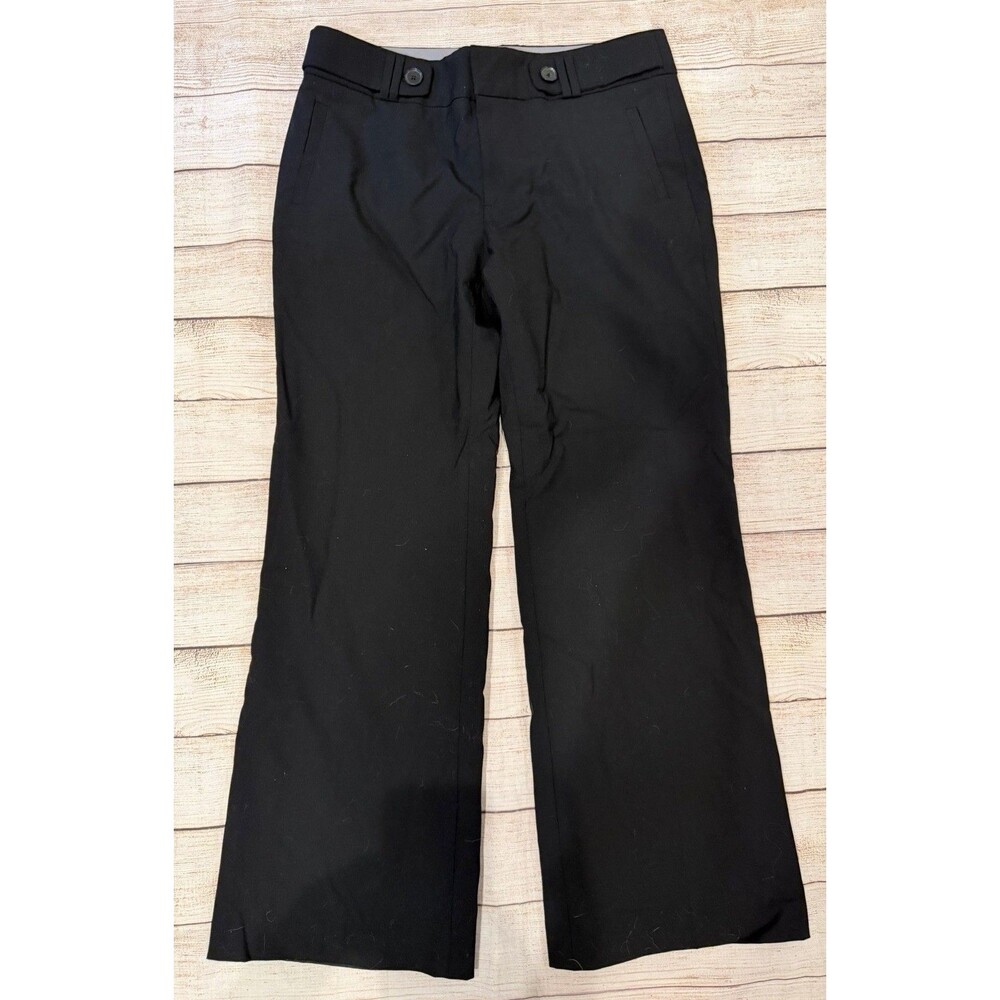 Banana Republic Stretch Jackson Fit Trouser Pants Black Career Work 10 Petite